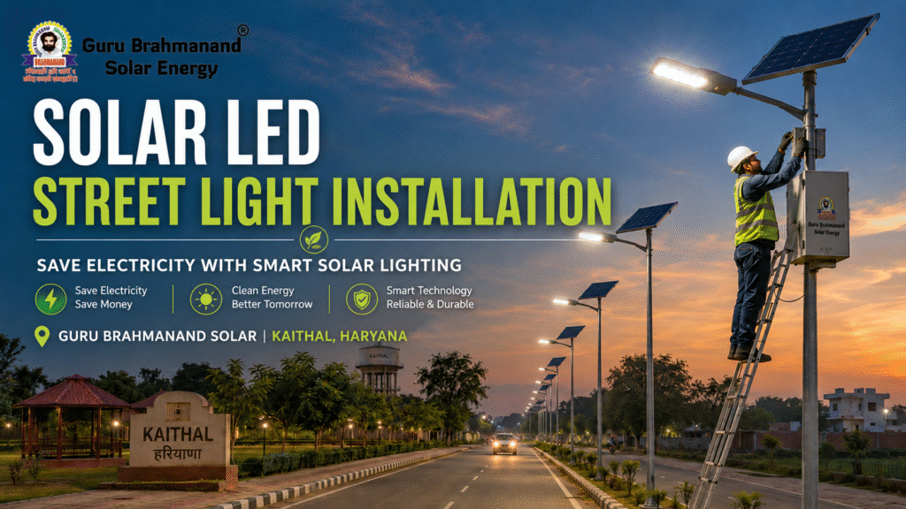 Solar LED street lighting in Kaithal
