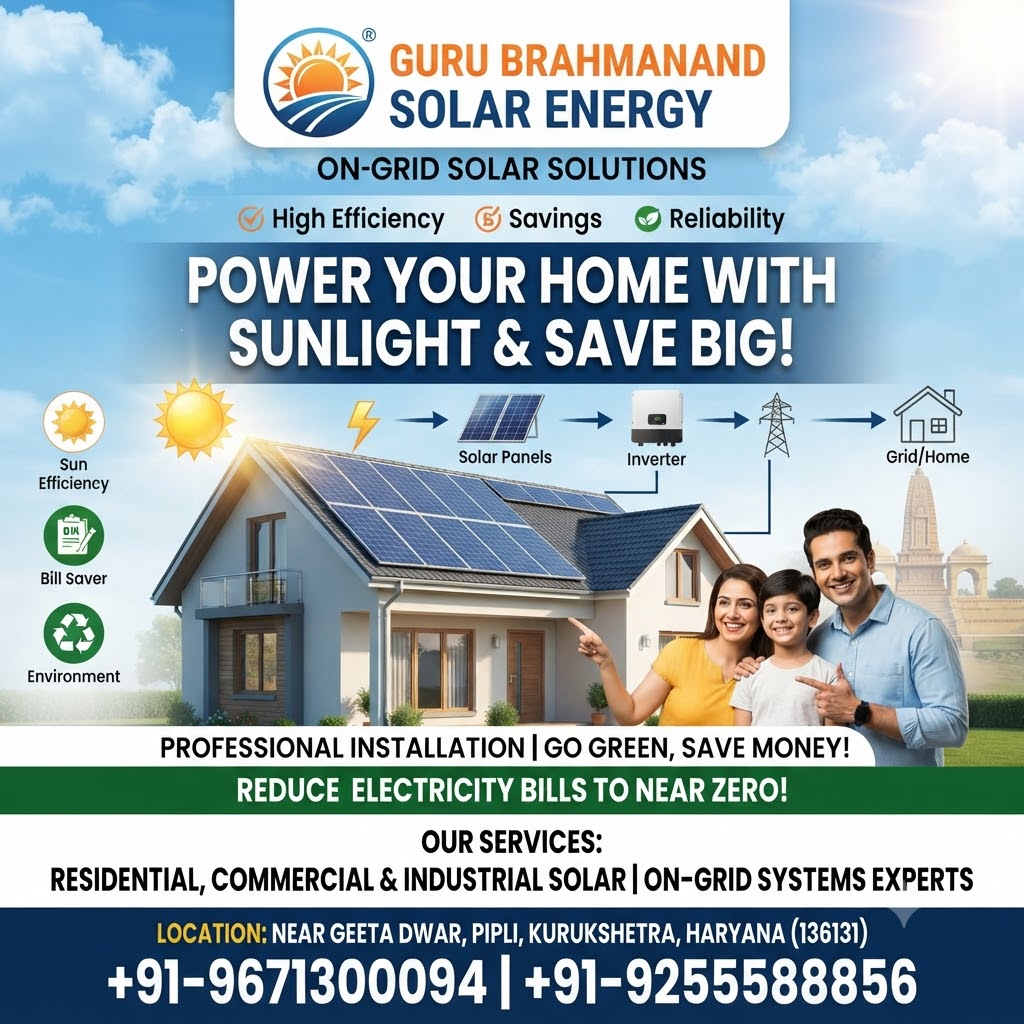 Professional On-Grid Solar Installer in Kurukshetra